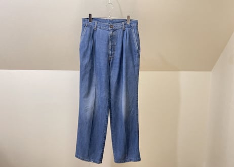 80s kenzo wide tack denim