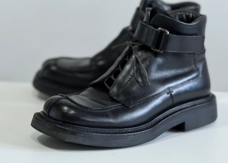 90-00s prada leather boots #d