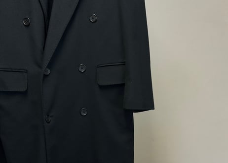 pure cashmere double long coat #D