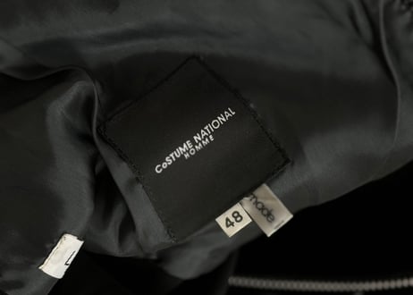 costume national leather zip shirt