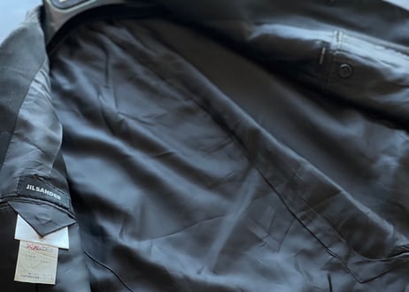 jilsander dark gray set up suit