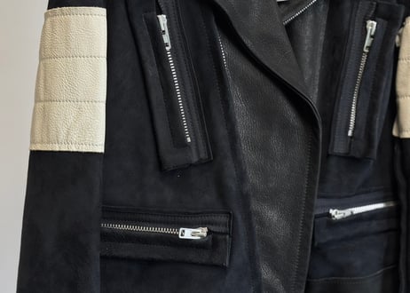 maison margiela leahter double jacket dead stock