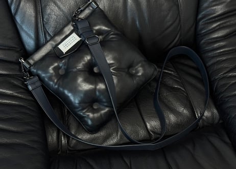 maison margiela glam slam leather flap shoulder bag