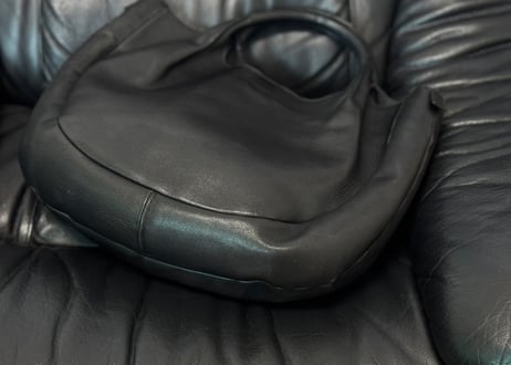 jilsander logo leather shoulder bag