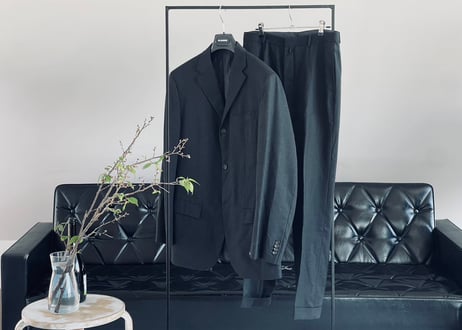 jilsander dark gray set up suit