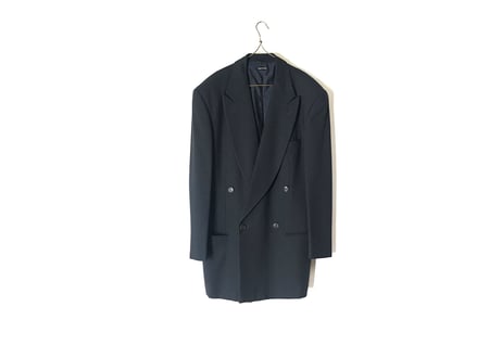 80-90s giorgio armani silk double set up suit dead stock