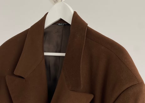 80s made in Italy pure cashmere boule chester field coat