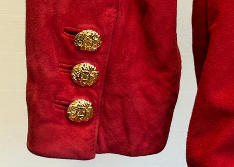 loewe anagram button leather jacket