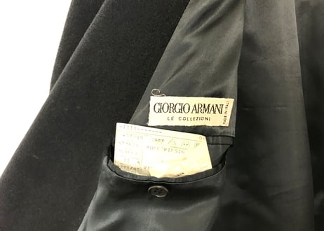 giorgio armani double chesterfield coat