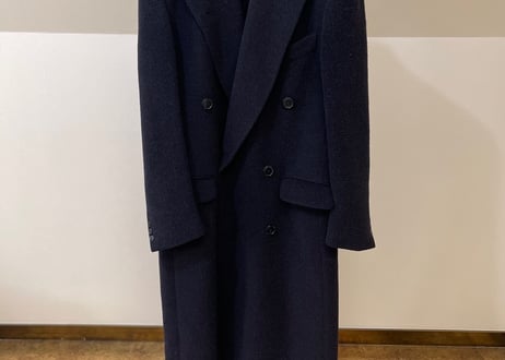 giorgio armani alpaca double chesterfield coat dead stock