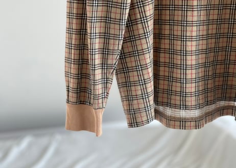 burberry made in poland check mock neck tops