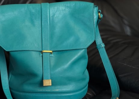 marc by marc jacobs logo shoudelr bag turquoise