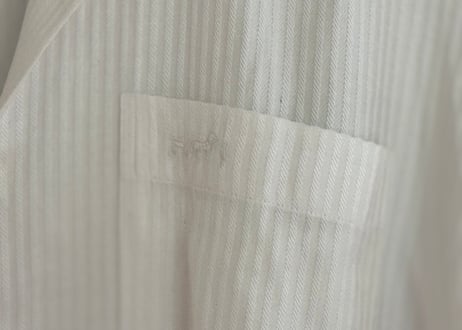 hermes logo shadow stripe shirt