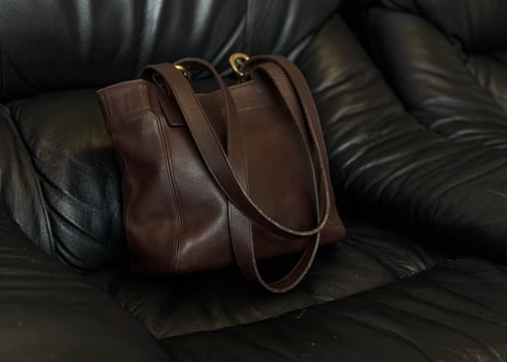 old coach leather bag