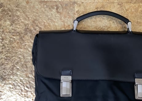 prada leather × nylon bag
