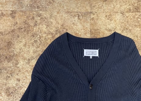 maison margiela 2017ss elbow patch cardigan