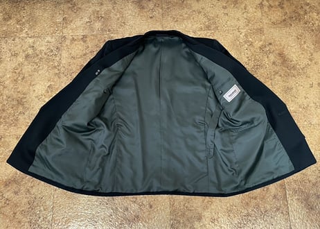 80s green double set up suit