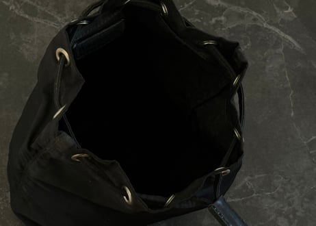prada nylon logo bag black