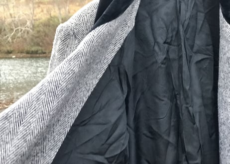 70s made in USA tweed double coat