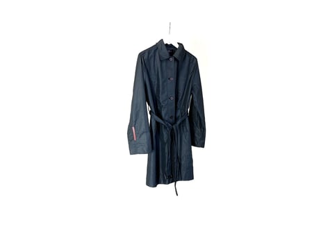 prada nylon belt coat