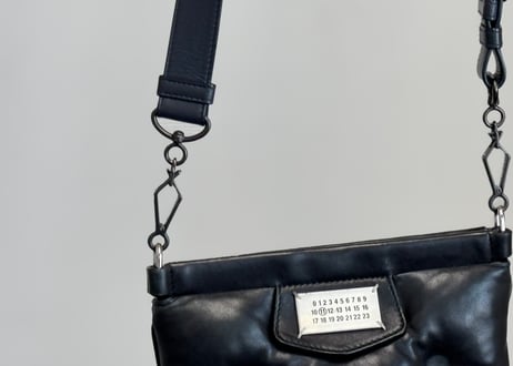 maison margiela glam slam leather flap shoulder bag