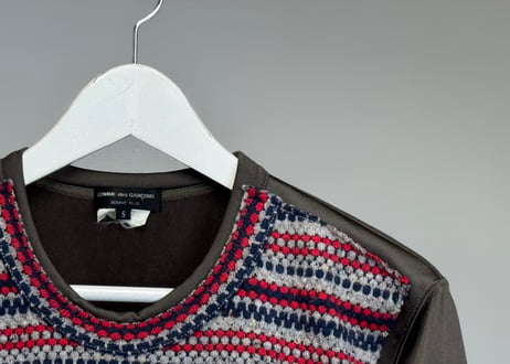 00s comme des garcons "異素材" knit sweat