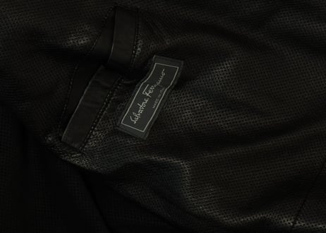 ferragamo ganchini leather jaccket