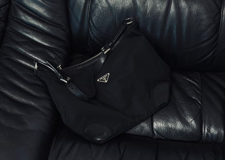 prada nylon logo bag