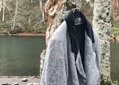70s made in USA tweed double coat