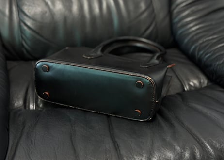 jilsander logo leather bag