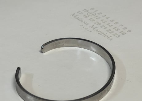maison margiela sliver logo bracelet dead stock