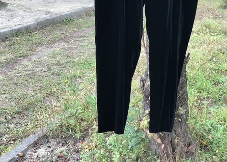 2017aw giorgio armani velvet zip pants