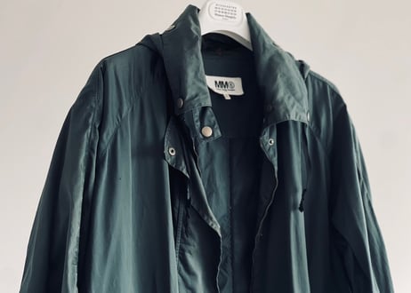 mm6 maison margiela green linght coat