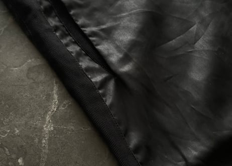emporio armani fake leather side line wide pants