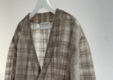 our legacy 2023 over size check cardigan dead stock