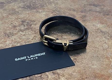 saint laurent leather bracelet