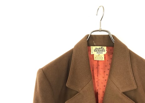 hermes pure cashmere tailored jacket dead stock
