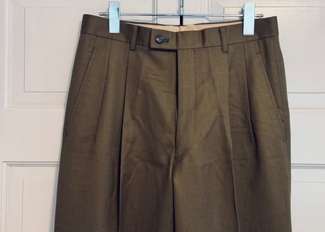 90s dior khaki tack trousers
