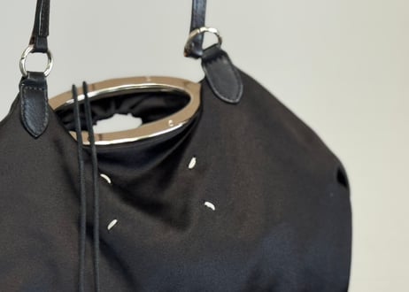 maison margiela leather silk shoulder bag