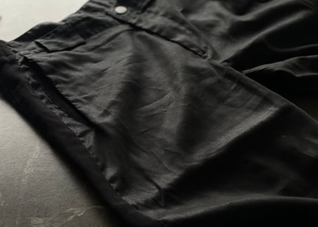 emporio armani fake leather side line wide pants