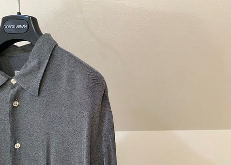 giorgio armani crepe dough shirt gray