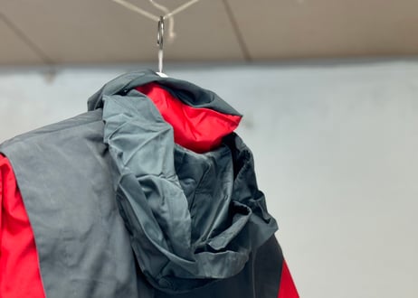 vintage moncler down jacket "gray×red"