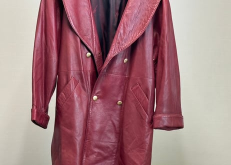 balenciaga leather coat