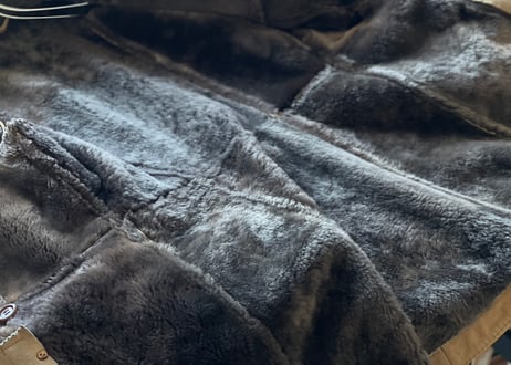 70s loewe mouton leather coat