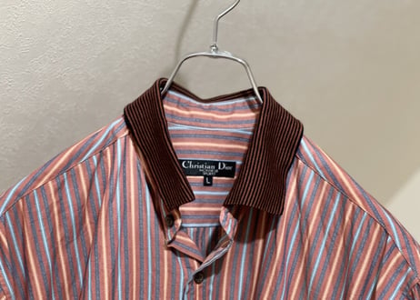 1980-90s christian dior stripe shirt
