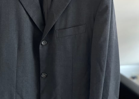 jilsander dark gray set up suit