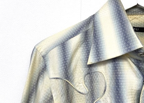 gucci snake design silk shirt