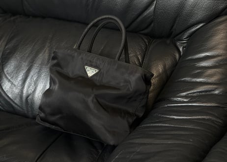 prada nylon logo bag