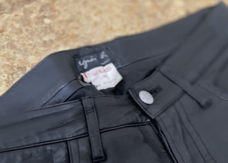 agnes b leather pants made in france