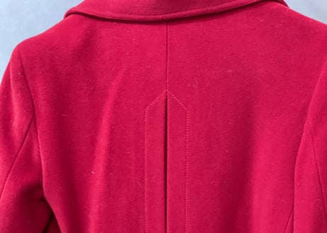 fendi double long coat red